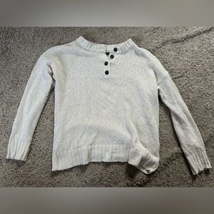 American Eagle “jegging fit” quarter button sweater in the color cream